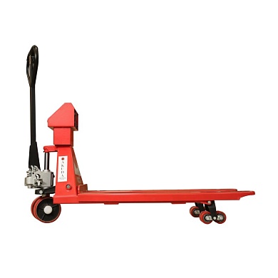 Гидравлическая тележка CPW 25 RAKUDA с весами, г/п 2500 кг, ролики п/у, колёса п/у (VILS)